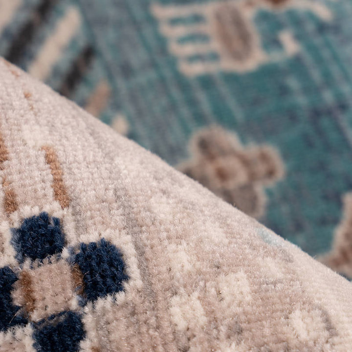 Vintage vloerkleed - Arira 525 Bruin/Blauw