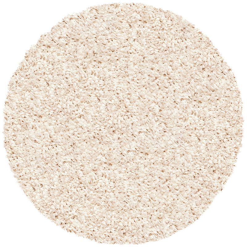 Rond Hoogpolig Vloerkleed - Twilight Creme/Wit 6926