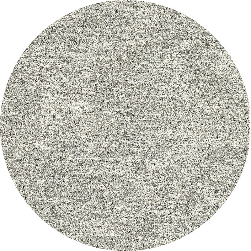 Rond Hoogpolig Vloerkleed - Marshall Zilver 6258