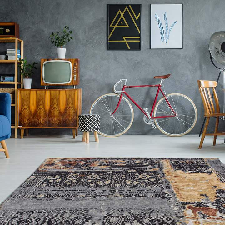 Modern vloerkleed - Bright 500 Multi/Blauw