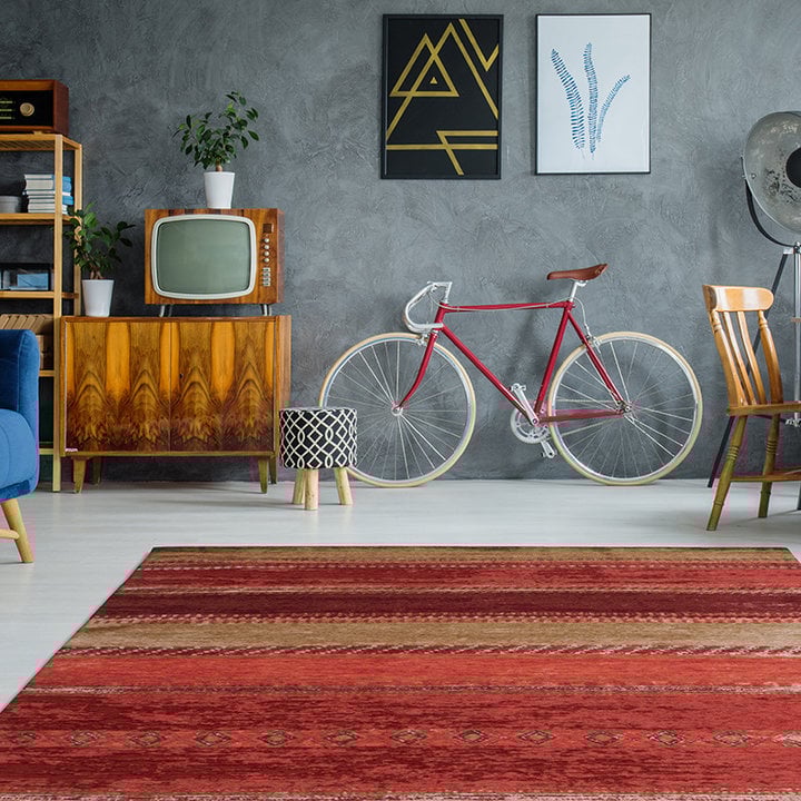 Modern vloerkleed - Bright 200 Multi/Rood