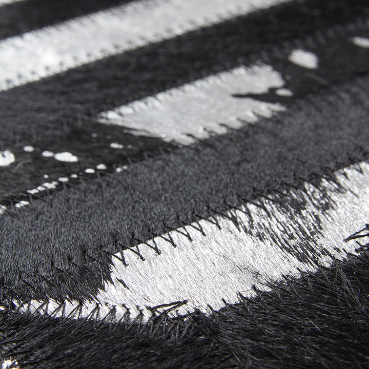 Leren vloerkleed - Soul 410 Zilver