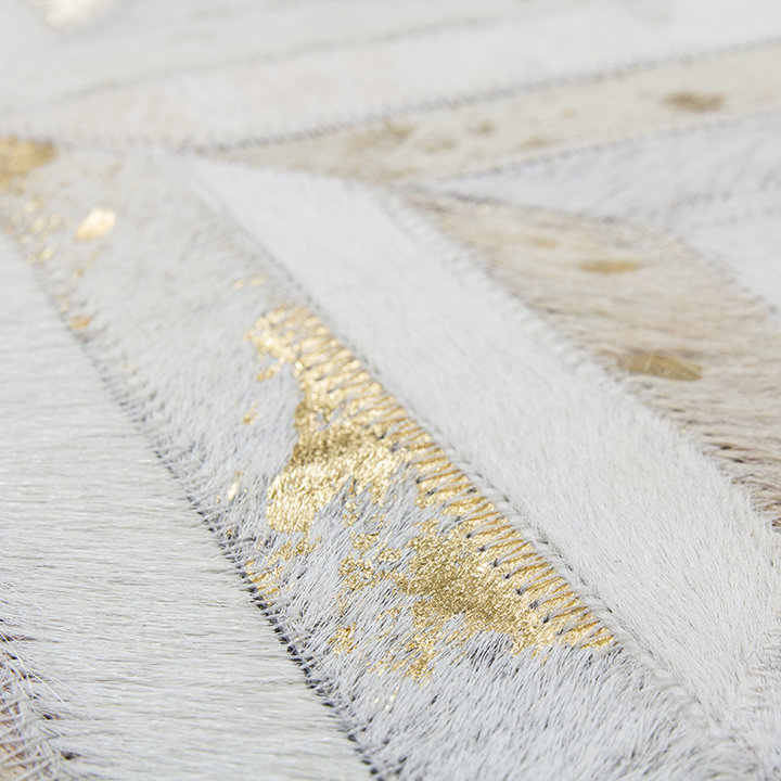 Leren vloerkleed - Soul 410 Ivoor/Goud