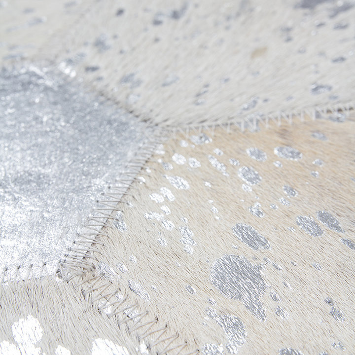 Leren vloerkleed - Soul 210 Zilver