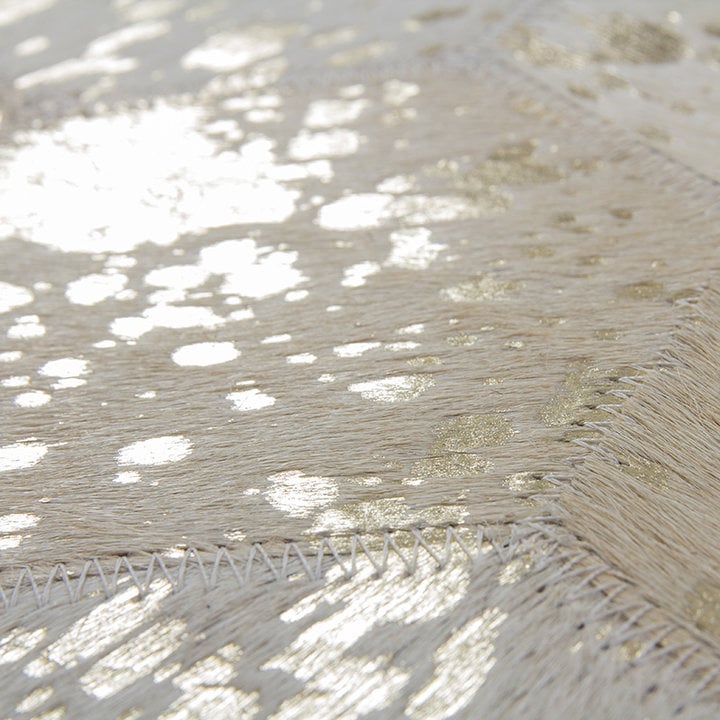 Leren vloerkleed - Soul 210 Ivoor/Goud