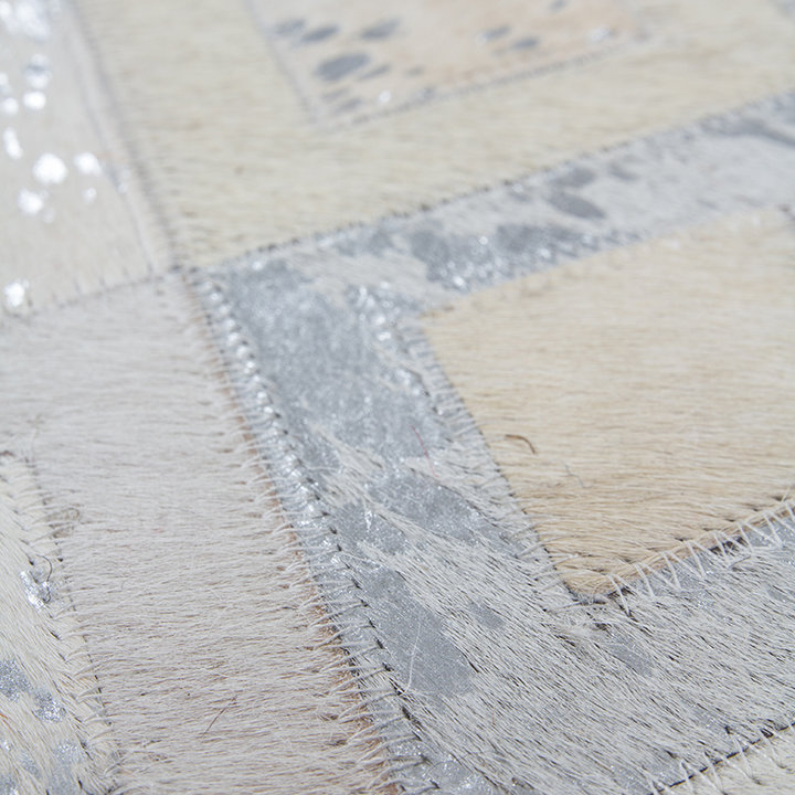 Leren vloerkleed - Soul 110 Zilver