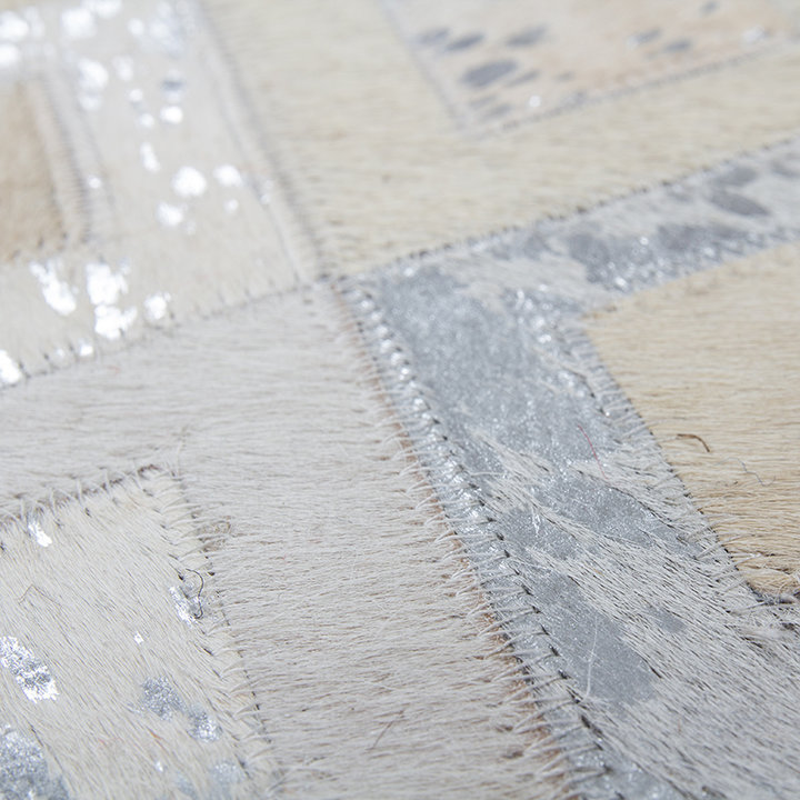 Leren vloerkleed - Soul 110 Zilver