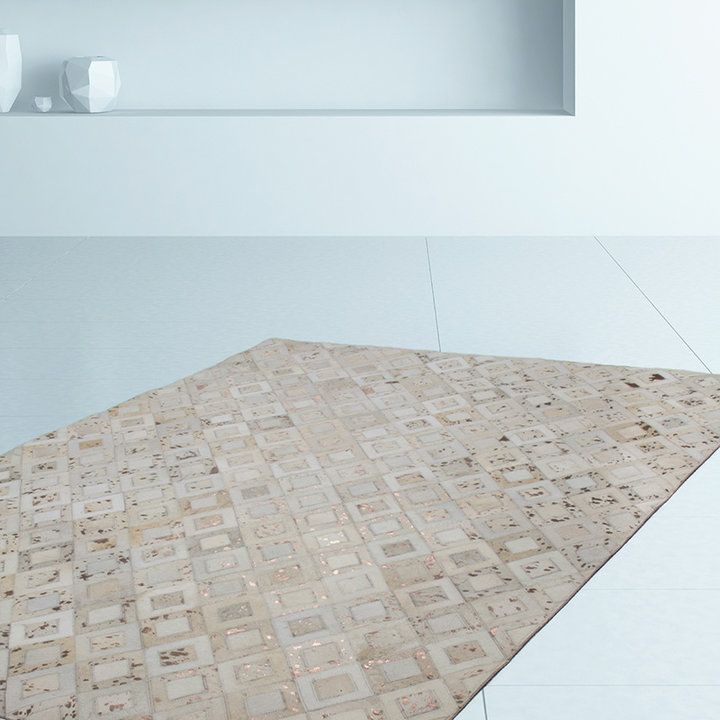 Leren vloerkleed - Soul 110 Ivoor