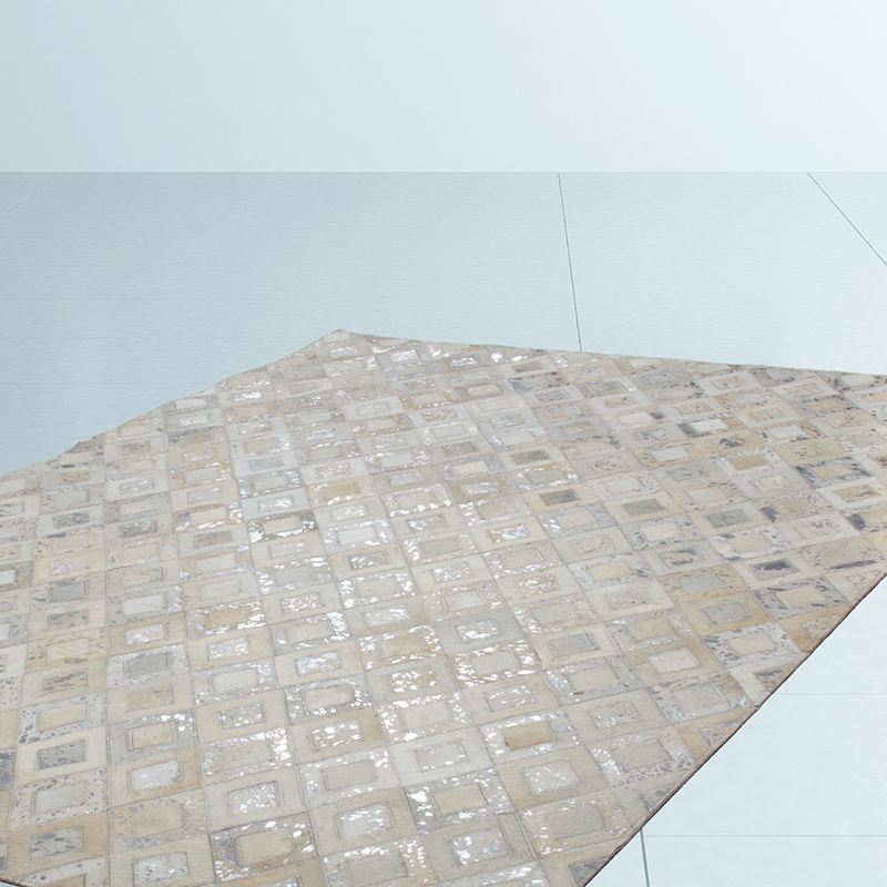 Leren vloerkleed - Soul 110 Zilver