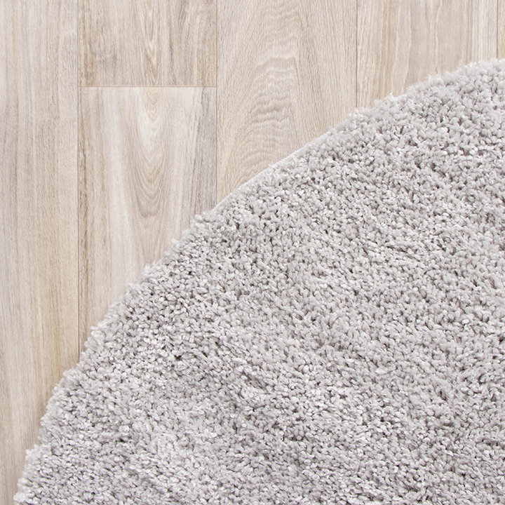 Dywan okrągły z długim włosiem - Lofty Jasnoszary