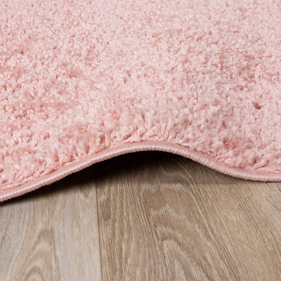 FRAAI Rond hoogpolig vloerkleed - Lofty Roze