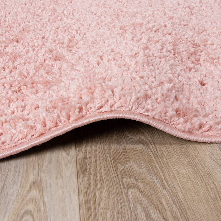 Rond hoogpolig vloerkleed - Lofty Roze
