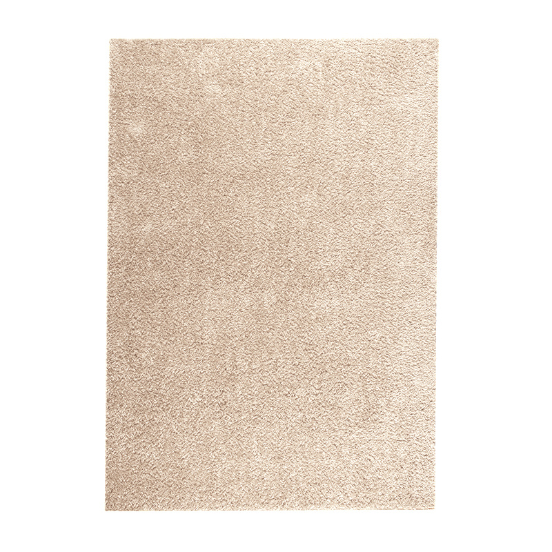 Hoogpolig vloerkleed - Solid Beige - sfeer