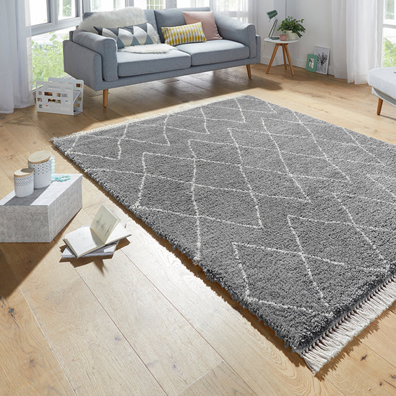 Mint Rugs Hoogpolig vloerkleed - Desire Jade Antraciet
