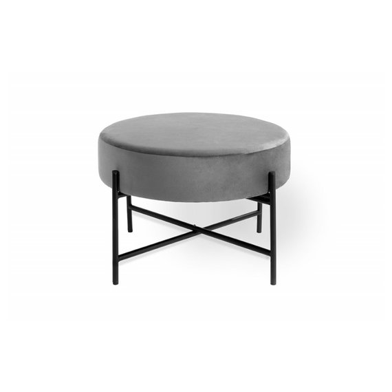 Lifa Living Velvet poef – Mesa Grijs