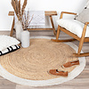 Jute vloerkleed - Fair Rond Naturel/Wit - thumbnail 2