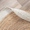 Jute vloerkleed - Fair Rond Naturel/Wit - thumbnail 5