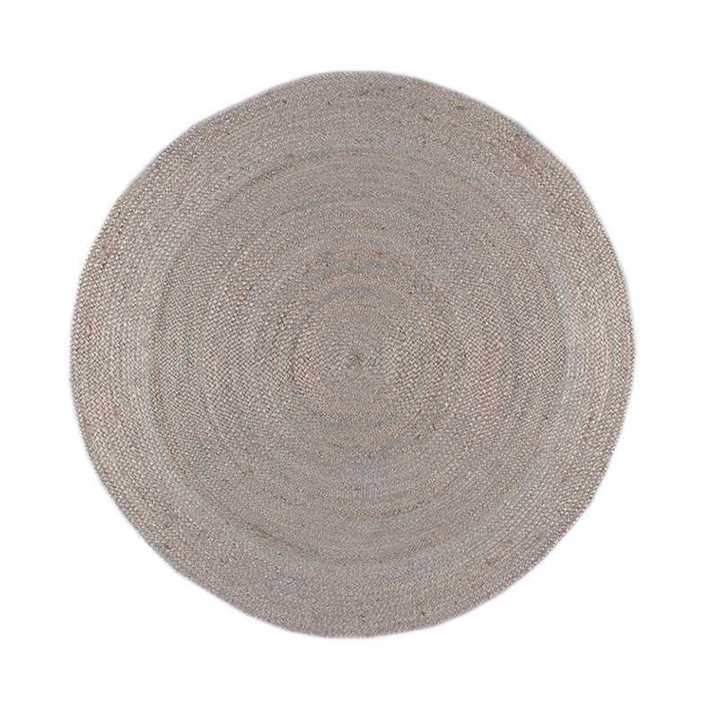 Jute vloerkleed - Fair Rond Grijs - sfeer