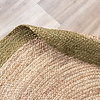 Jute vloerkleed - Fair Rond Naturel/Groen - thumbnail 5