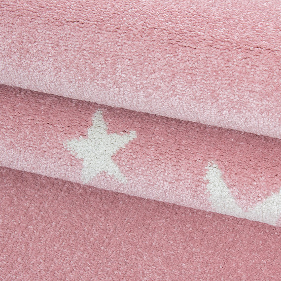 Adana Carpets Kindervloerkleed - Bambi Ster Roze