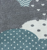 Adana Carpets Kindervloerkleed - Bambi Wolken Blauw