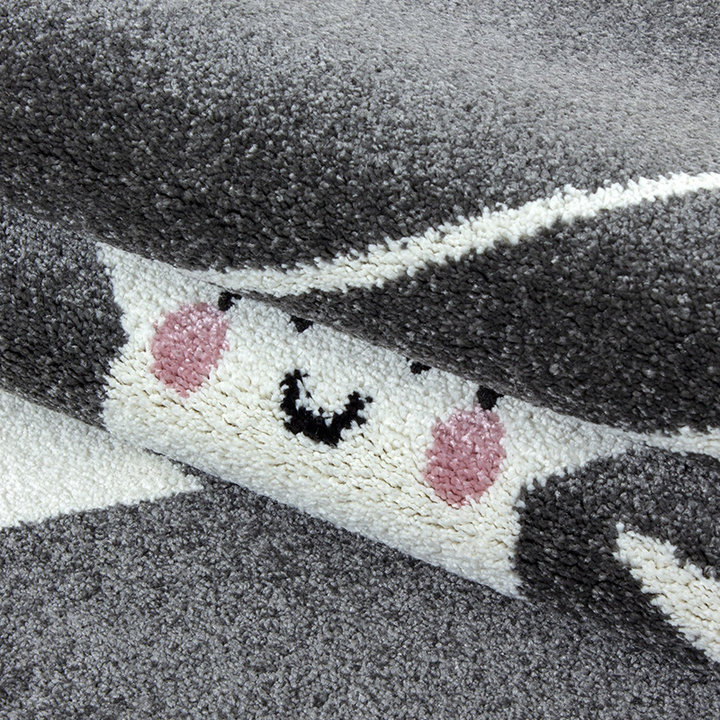 Kindervloerkleed - Anna Sterren Grijs