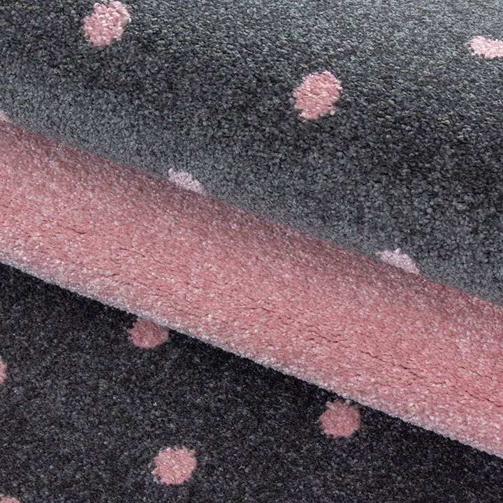 Rond Kindervloerkleed - Bambi Hart Roze