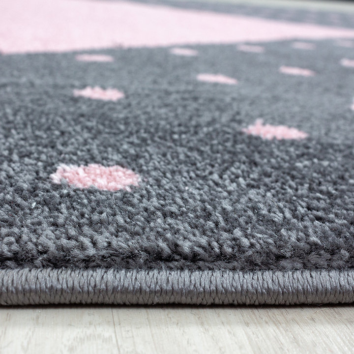 Rond Kindervloerkleed - Bambi Hart Roze