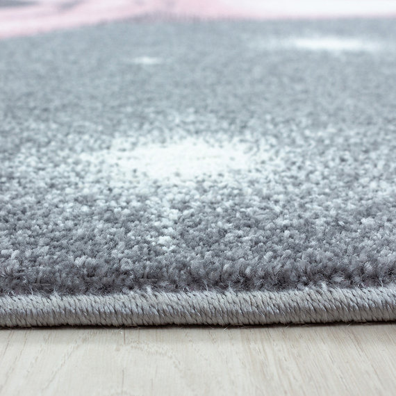 Adana Carpets Rond Kindervloerkleed - Bambi Beer Roze