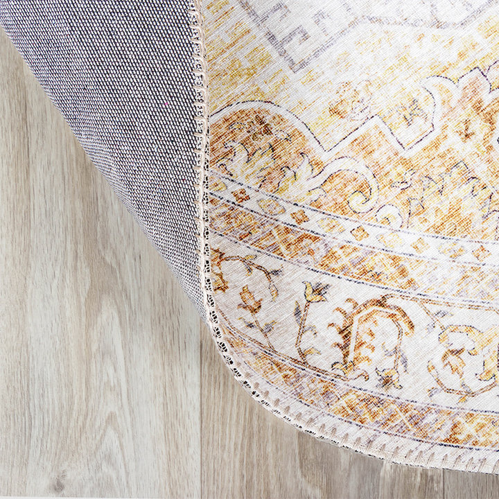 Dywan okrągły vintage - Lago Żółty