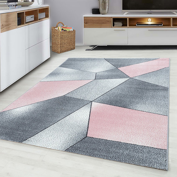 Adana Carpets Modern Vloerkleed - Brick Roze 1120