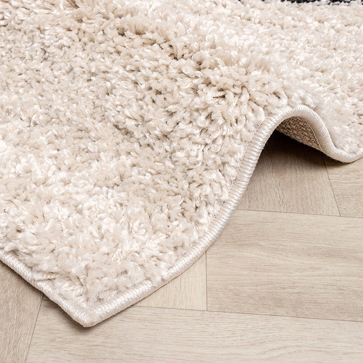 Hoogpolig vloerkleed - Sensa Pair Creme/Zwart
