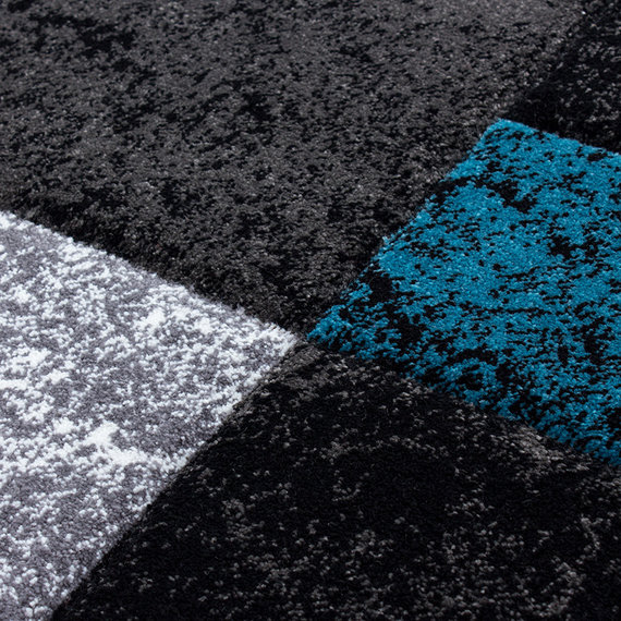 Adana Carpets Moderne Loper - Tetris Turquoise 1330