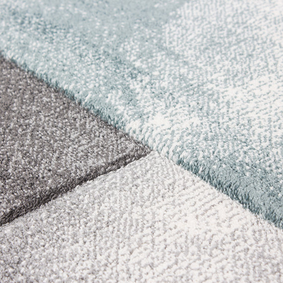 Adana Carpets Moderne loper - Tetris Blauw 1710