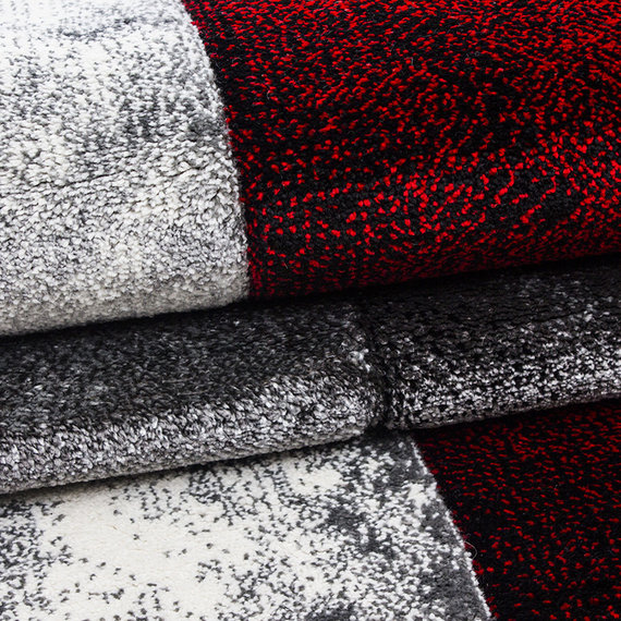 Adana Carpets Moderne loper - Tetris Rood 1710