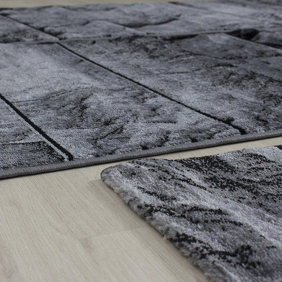 Adana Carpets Moderne loper - Jena Zwart 9250