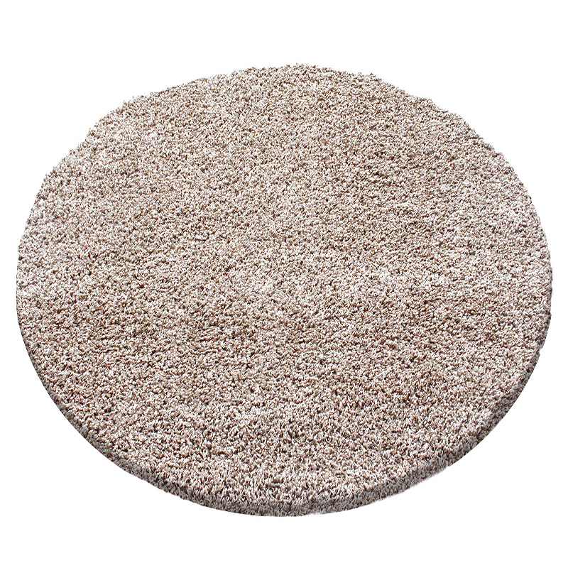 Rond hoogpolig vloerkleed - Sade Beige