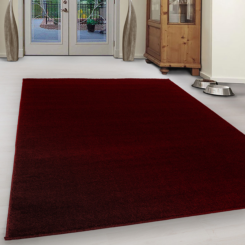 Uni Effen Vloerkleed Laagpolig Rood - 120x170 Cm Uni Effen Vloerkleed Laagpolig Rood - 120x170 Cm
