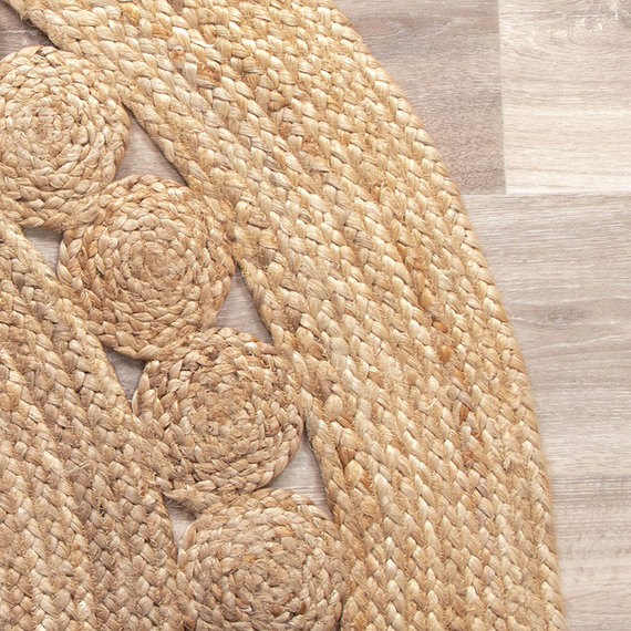 FRAAI Jute vloerkleed - Fair Rond Sun naturel