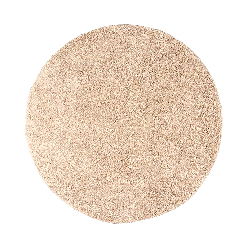 Rond hoogpolig vloerkleed - Lofty Beige - sfeer