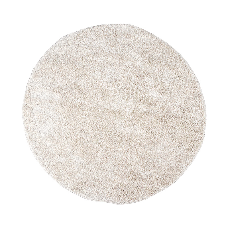 Rond hoogpolig vloerkleed - Lofty Creme/Wit - sfeer
