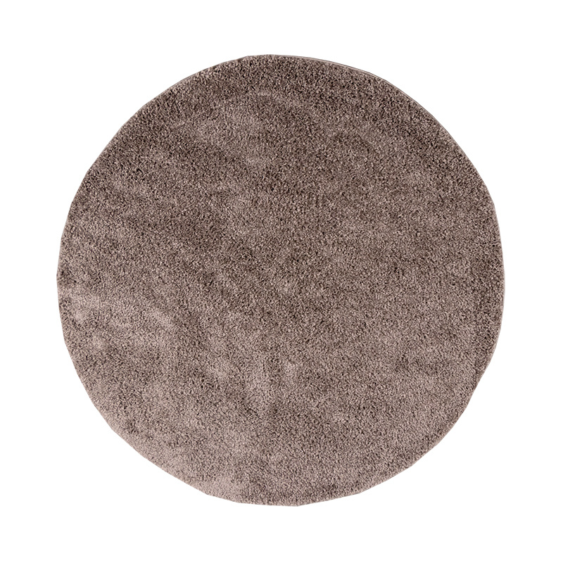 Rond hoogpolig vloerkleed - Lofty Taupe - sfeer