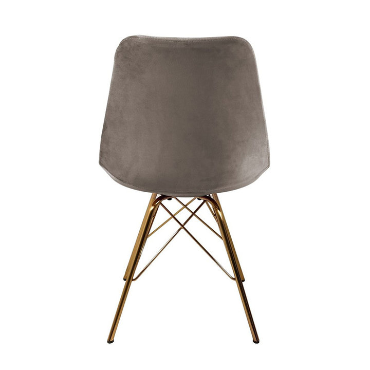 Stoel Velvet Taupe  -  Goud frame