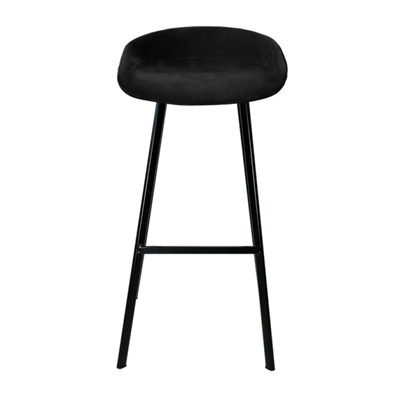 Kick Collection Velvet barkruk - Zwart