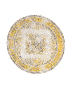 Rond Vintage vloerkleed - Admire Geel