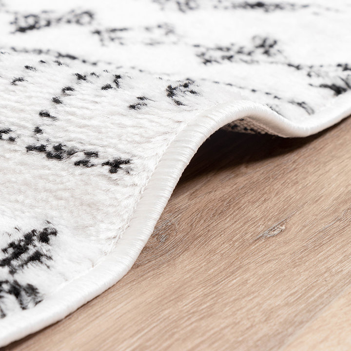 Scandinavisch Vloerkleed - Scandi Noak Zwart/Wit