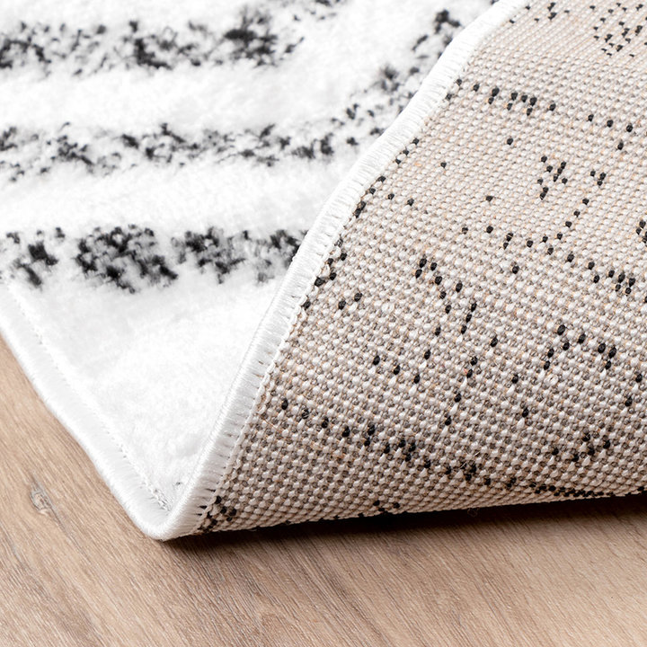 Scandinavisch Vloerkleed - Scandi Noak Zwart/Wit