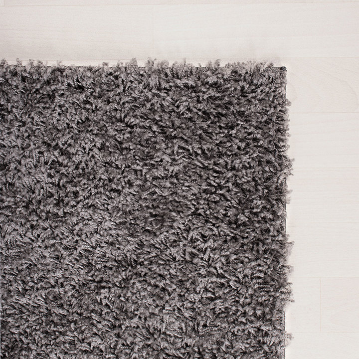 Hoogpolig vloerkleed - Solid Donker Grijs