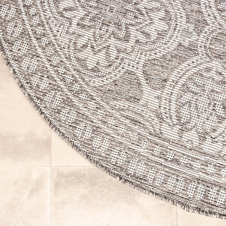 Rond Buitenkleed - Summer Oriental Lichtgrijs