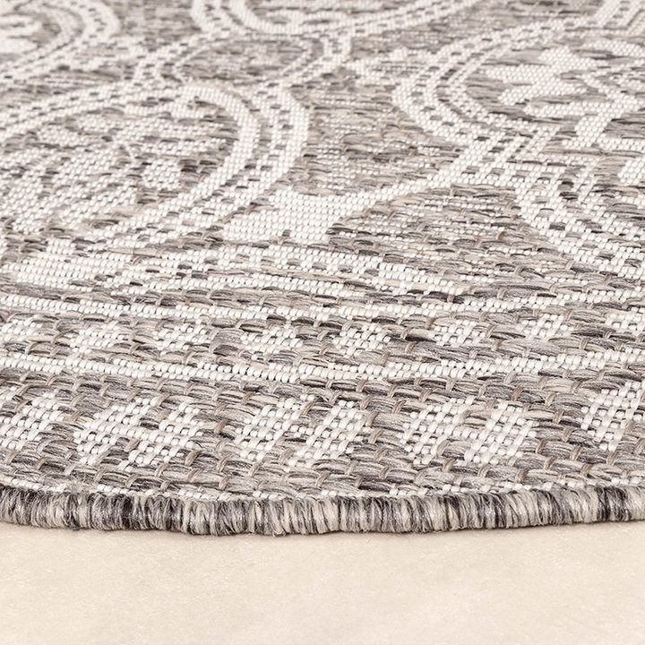 Rond Buitenkleed - Summer Oriental Lichtgrijs